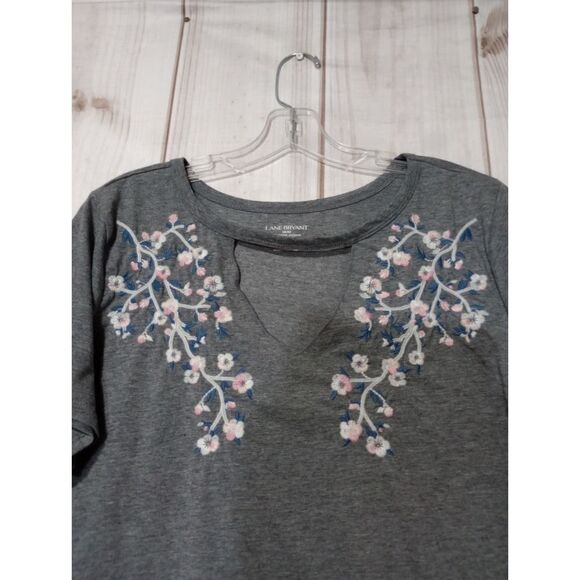 Lane Bryant Blouse Ladies 18 Short sleeve Embroidered‎ - Picture 3 of 6